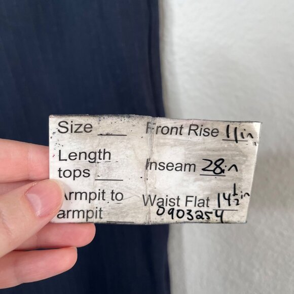 Spanx Womens Medium Navy Blue Pinstripe Ponte Wide Leg Pant 20385q - Picture 10 of 10